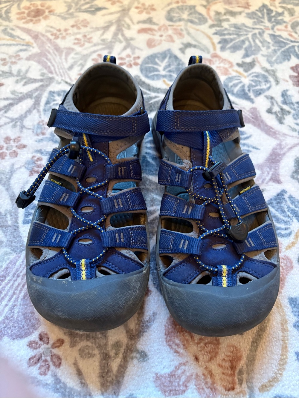Keen Kids Newport H2 Hiking Sandals Navy/Gold Big Kids Size 7